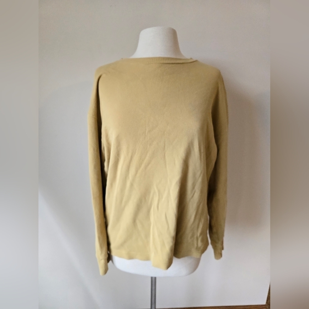 Abercrombie & Fitch Women's Soft Af Collection Mustard Yellow Sweater Size M.
